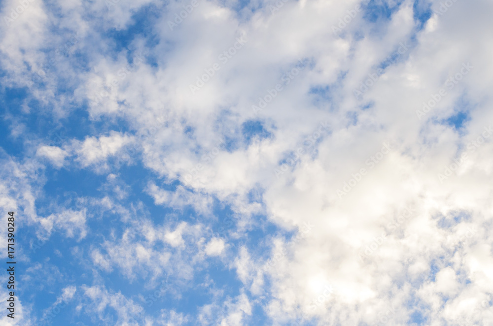 Clouds on blue sky background