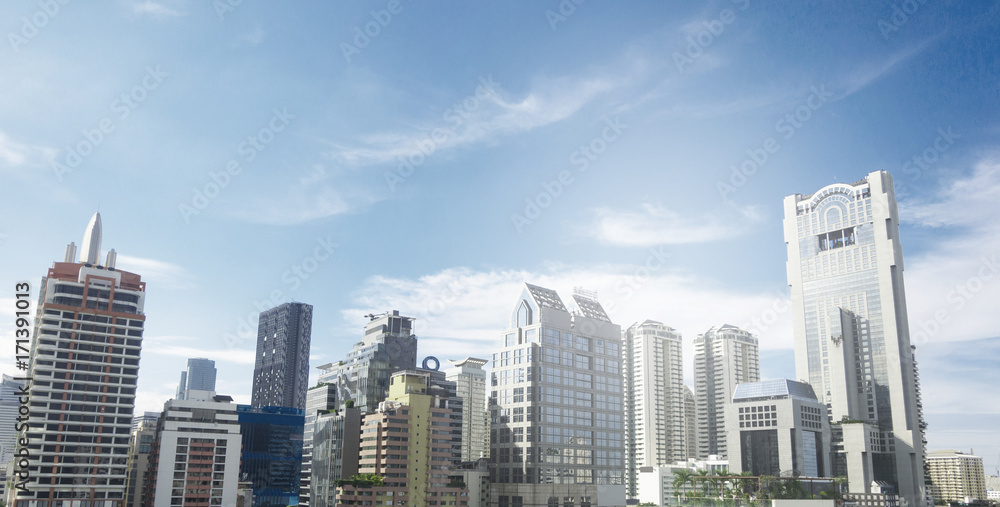 Obraz premium Modern city lens flare light background.