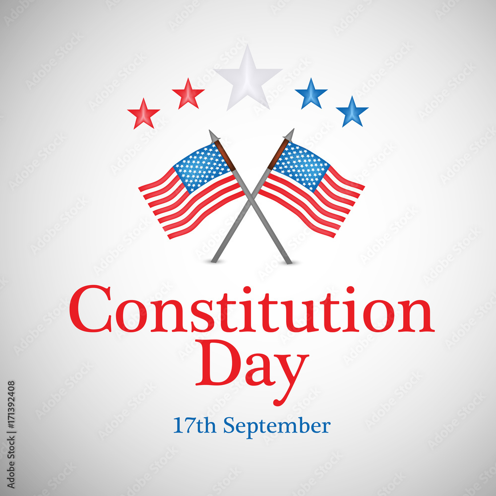 illustration of elements of USA Constitution Day background illustration of elements of USA Constitution Day background