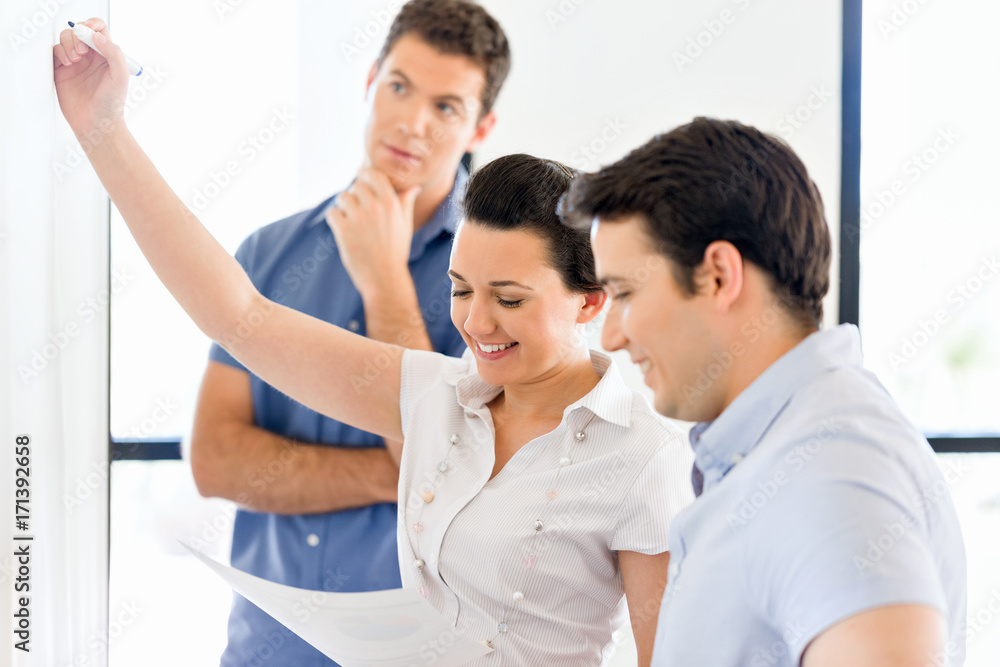 Business meeting with presentation Business meeting with presentation