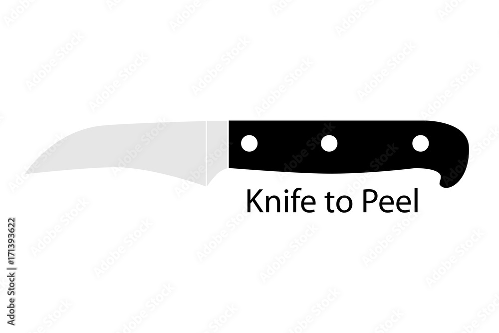 Knife to Peel, Isolated on White Knife to Peel, Isolated on White