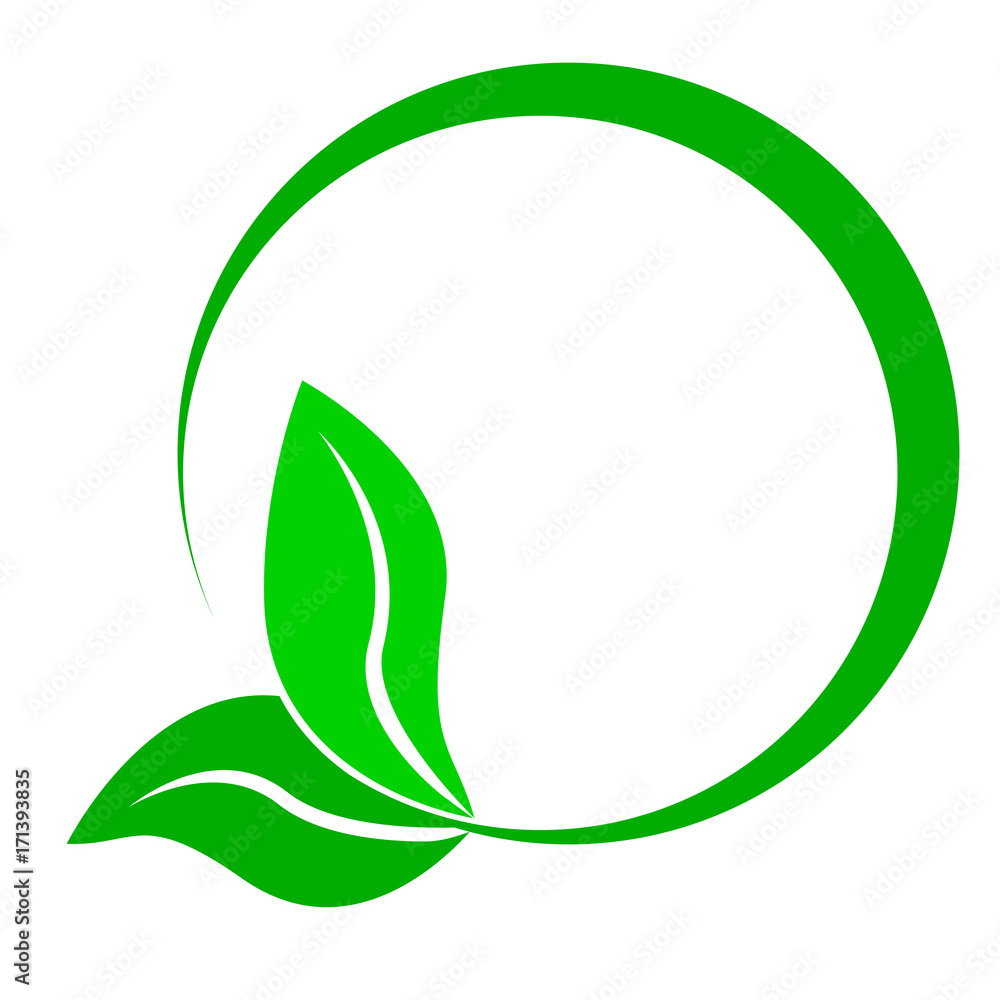 Your Logo Element Design, Green Concept, Isolated on White