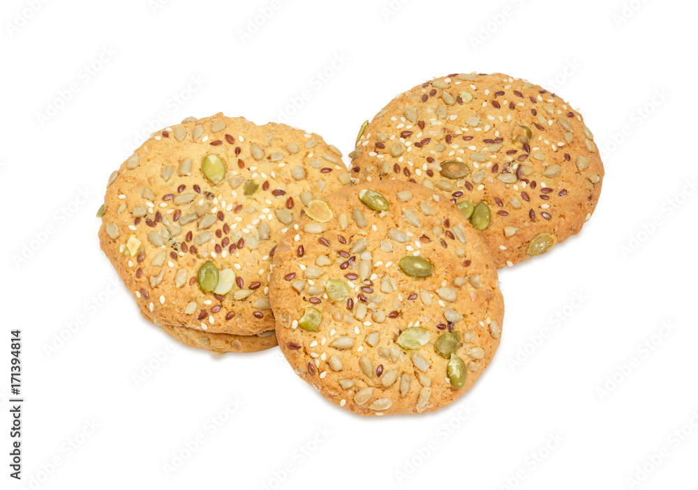 Savory cookies sprinkled with a different seeds