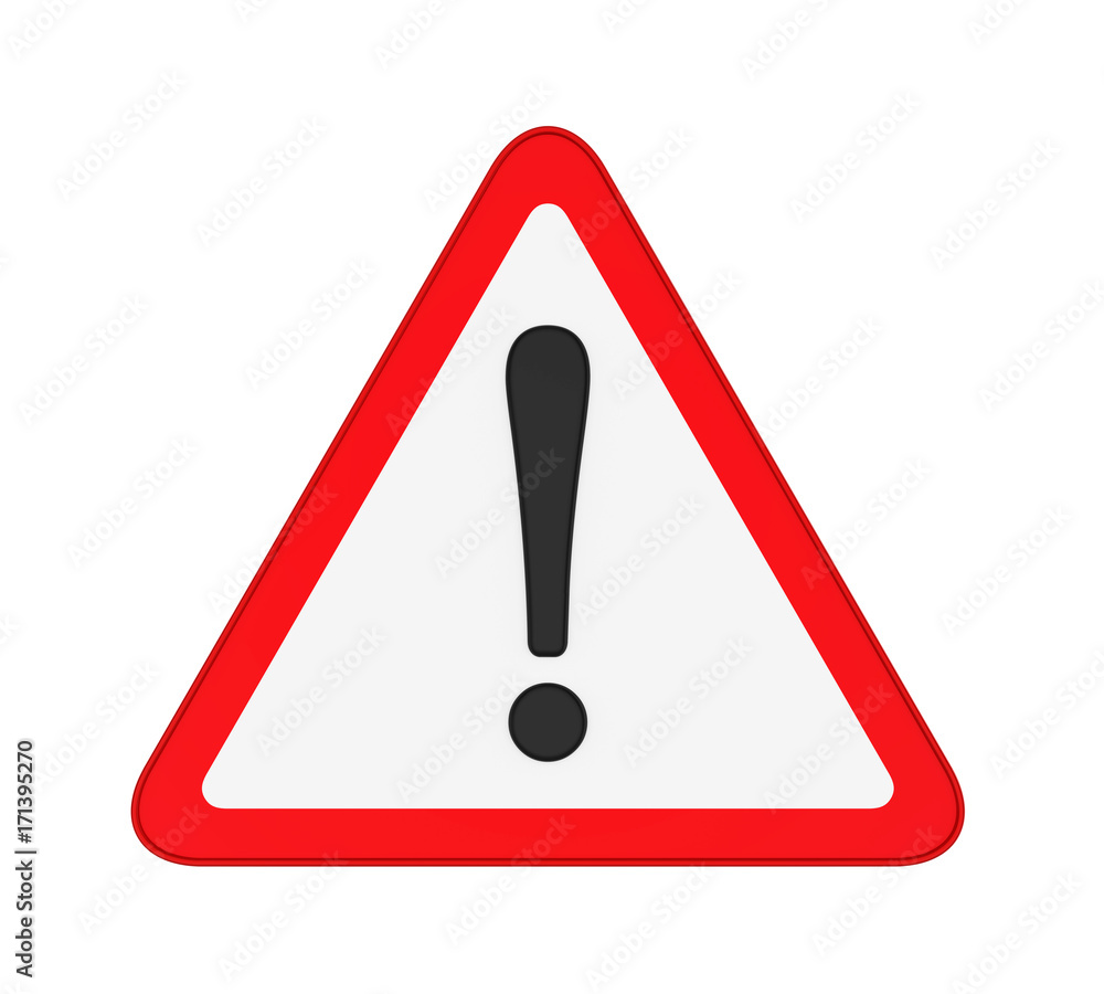 Warning Sign Isolated Warning Sign Isolated