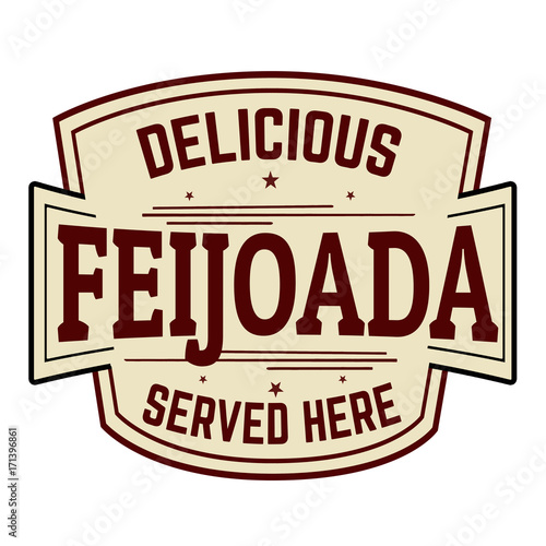 Cuadro en lienzo Feijoada sign or stamp