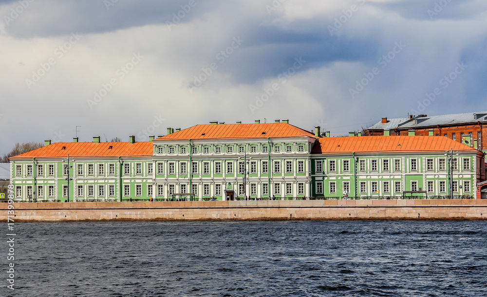 Facade of historical building in  St.Petersburg, Russia