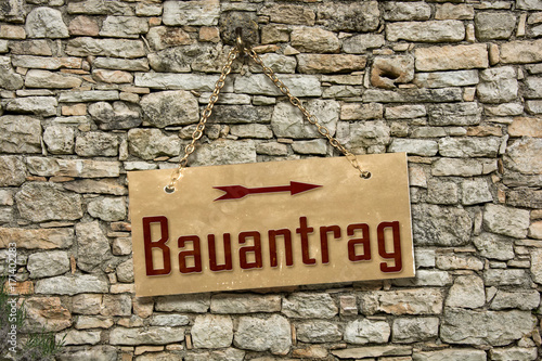 Schild 235 - Bauantrag