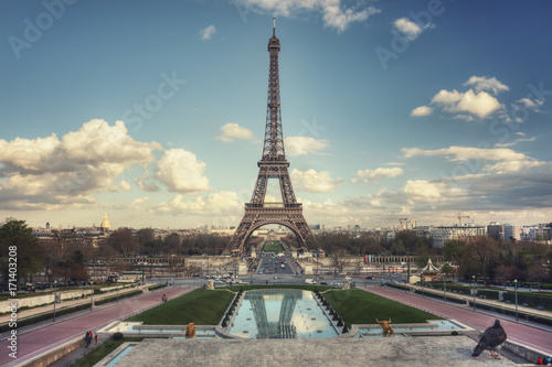 Eiffel Tower seen from Trocadero Gardens
