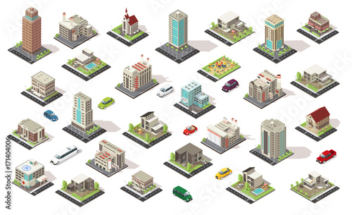 Isometric City Elements Collection