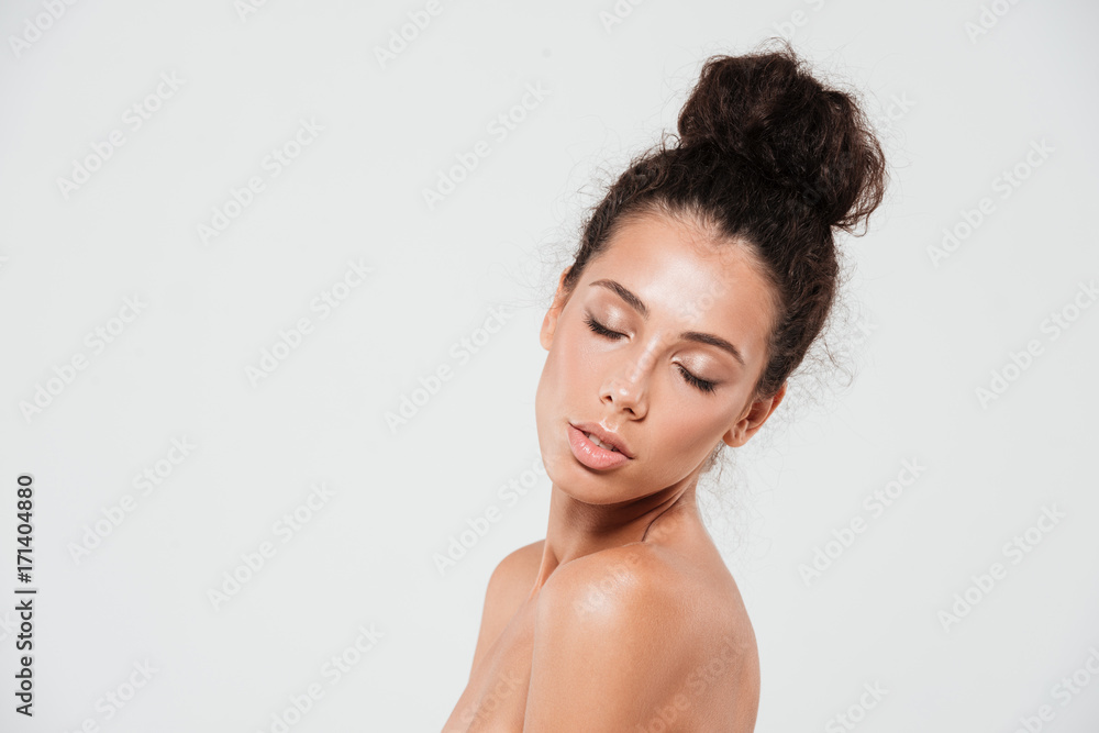 Beauty portrait of a young sensual woman with healthy skin Beauty portrait of a young sensual woman with healthy skin