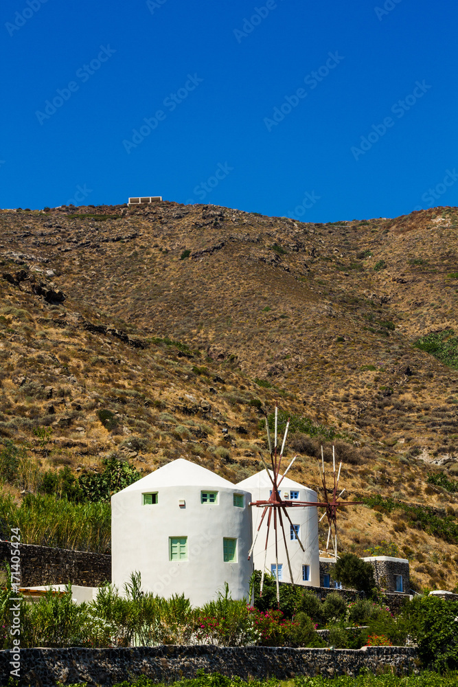 windmill villas on santorini island