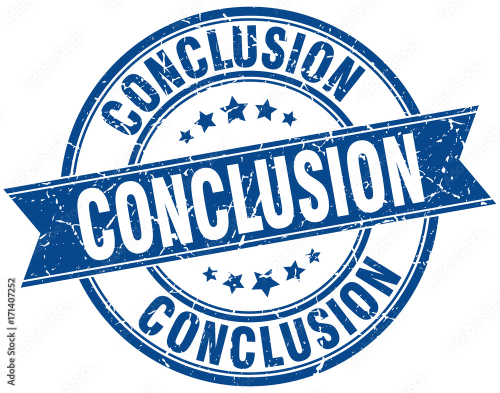 Fototapeta premium conclusion round grunge ribbon stamp