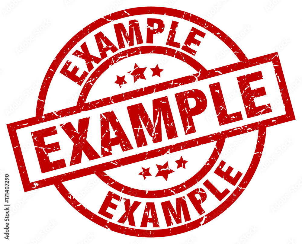 example round red grunge stamp example round red grunge stamp