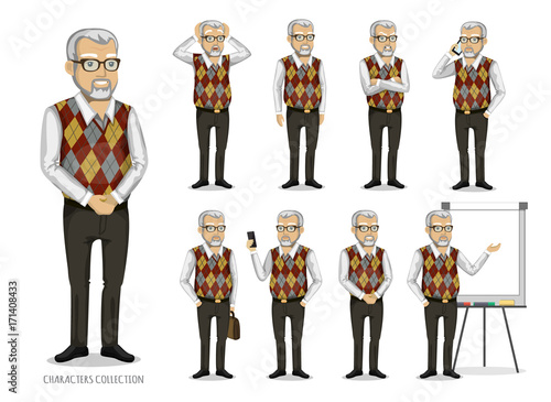 grandfather in business clothes