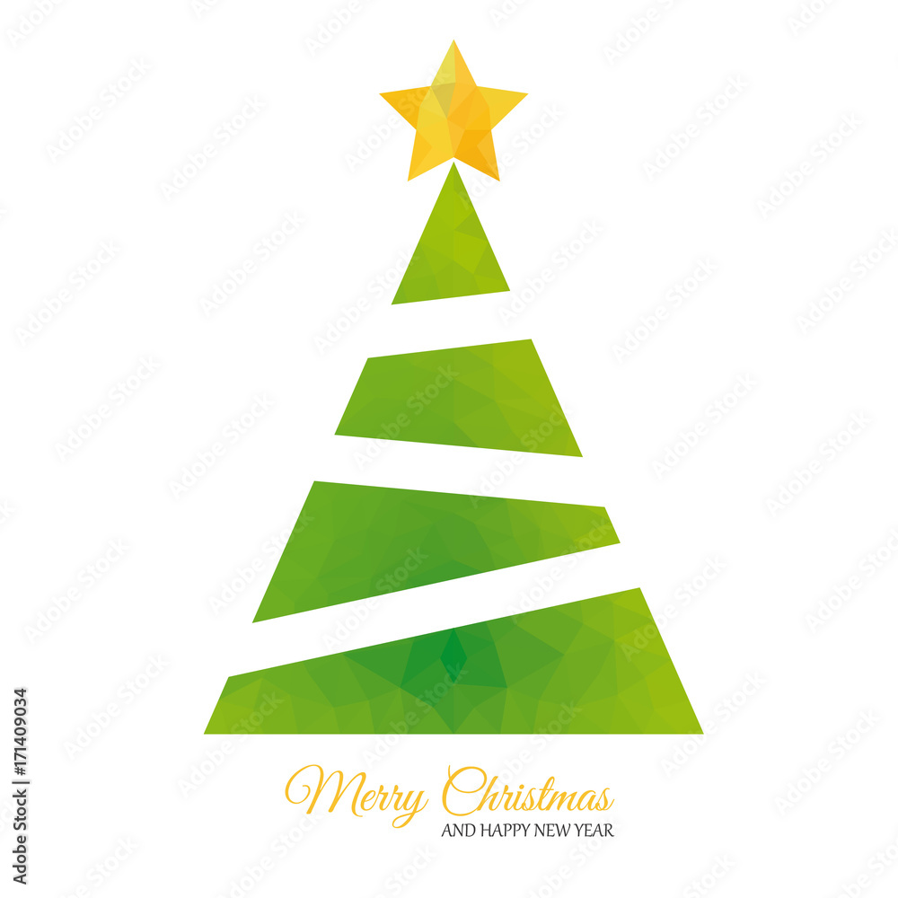 Obraz premium Card christmas tree