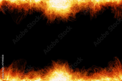 abstract fire color on the black background