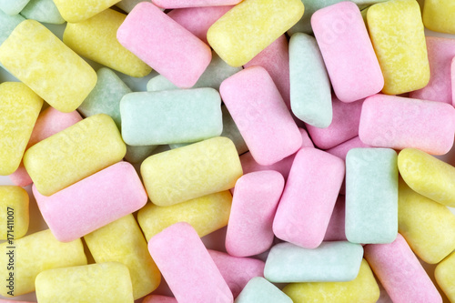 Obraz na plátně Abstract colorful chewing gum background