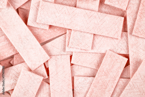 Obraz na plátně Abstract background from chewing gum plates