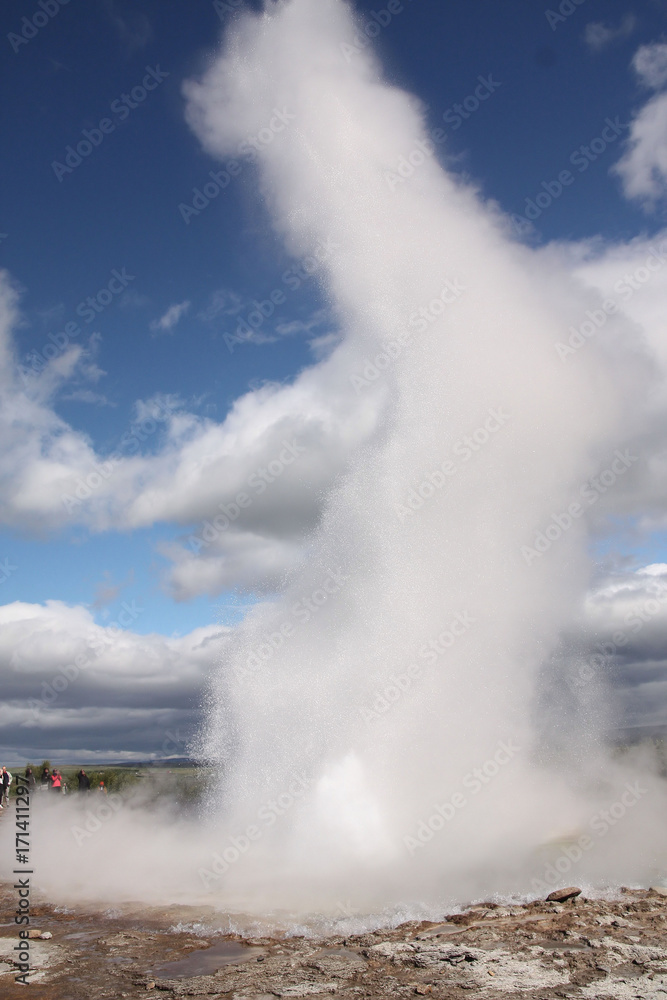 Islande, Geysir, le champignon de vapeur