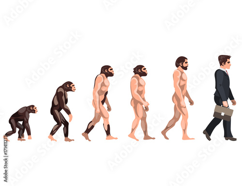 Human evolution from ancient times till nowadays.