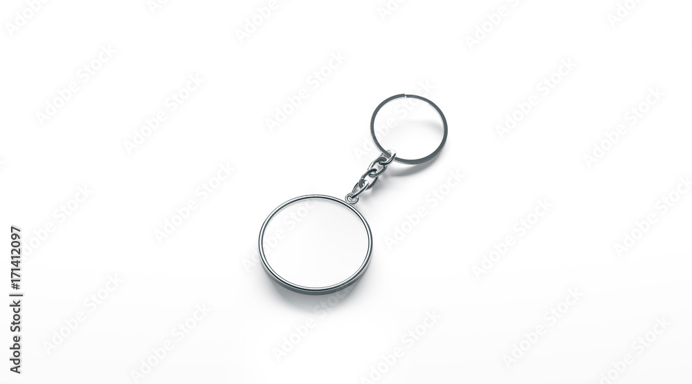Keytag round key ring, Metal key ring on stock, Metal key ring