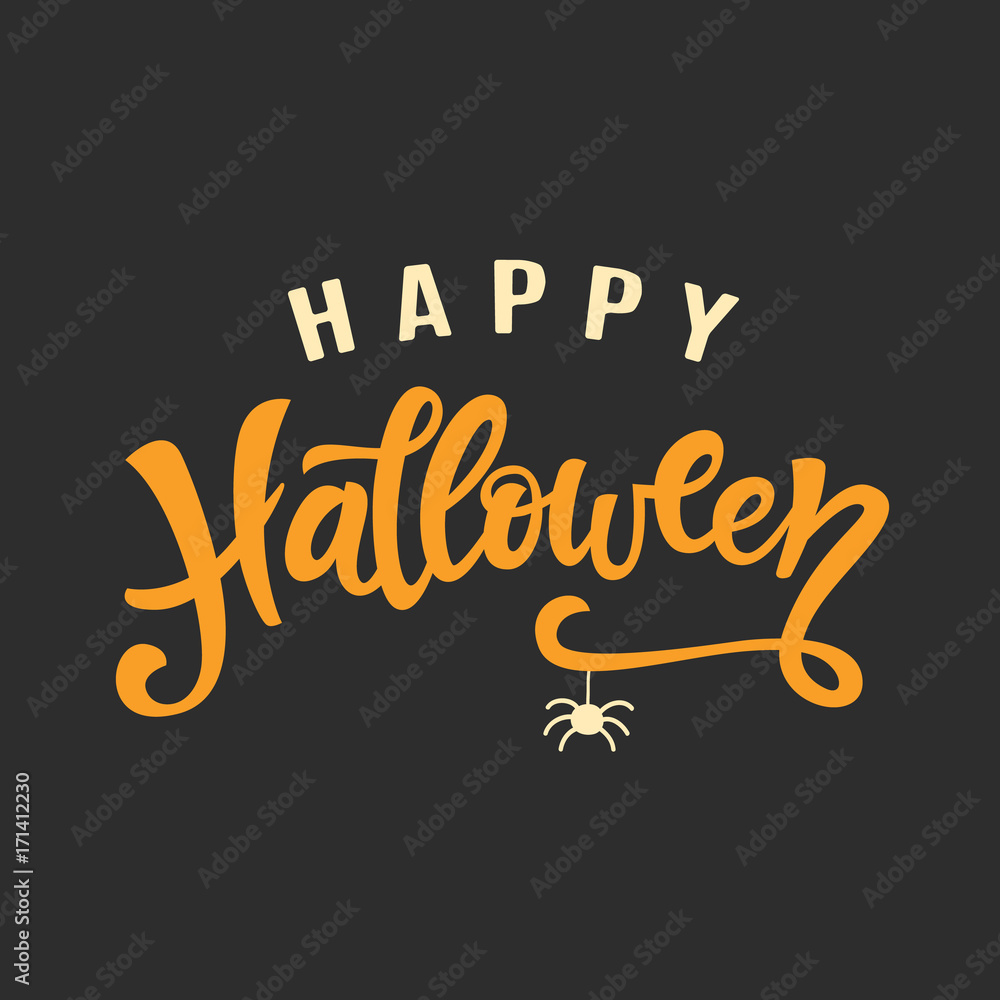 Happy Halloween Handwritten Lettering Happy Halloween Handwritten Lettering