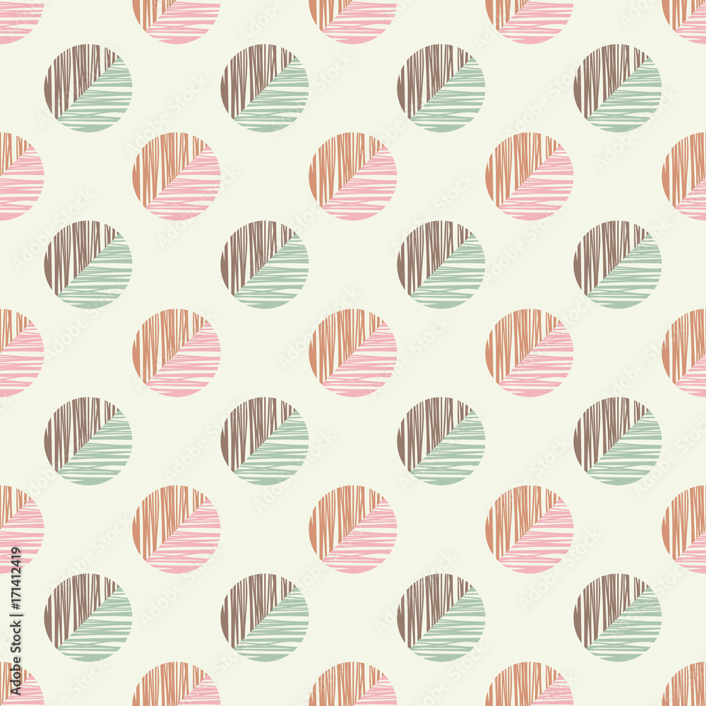 Polka dot seamless pattern. Scribble texture. Textile rapport. Polka dot seamless pattern. Scribble texture. Textile rapport.
