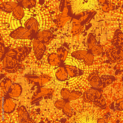 orange butterfly background