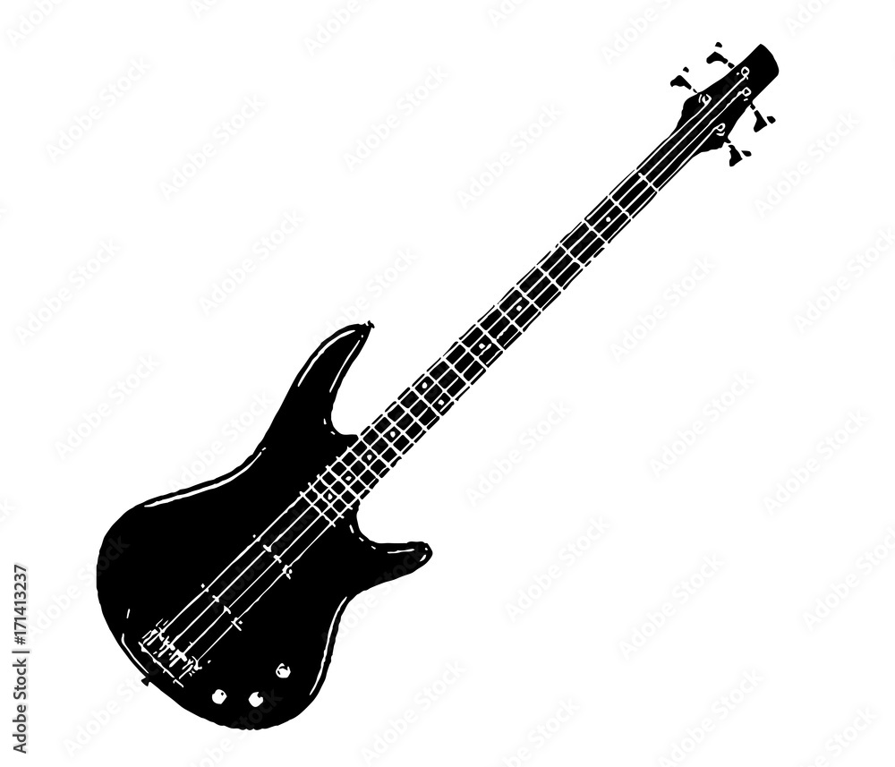 electric bass illustration