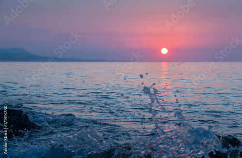Fototapeta Naklejka Na Ścianę i Meble -  sunrise view of Mediterranean sea