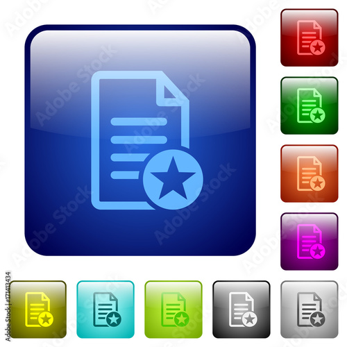 Favorite document color square buttons
