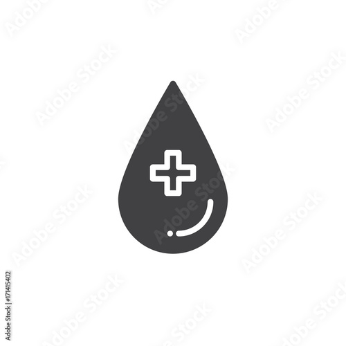 Blood transfusion icon vector, filled flat sign, solid pictogram isolated on white. Symbol, logo illustration