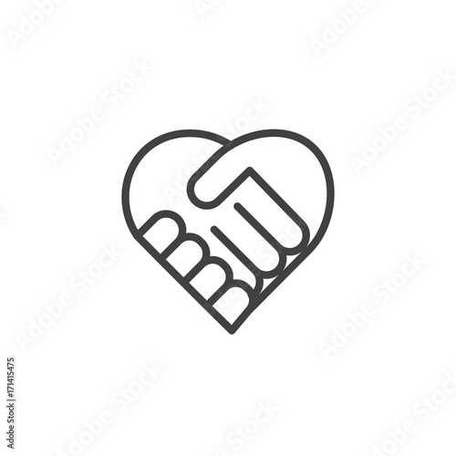 Handshake icon vector, filled flat sign, solid pictogram isolated on white. Love symbol, logo illustration
