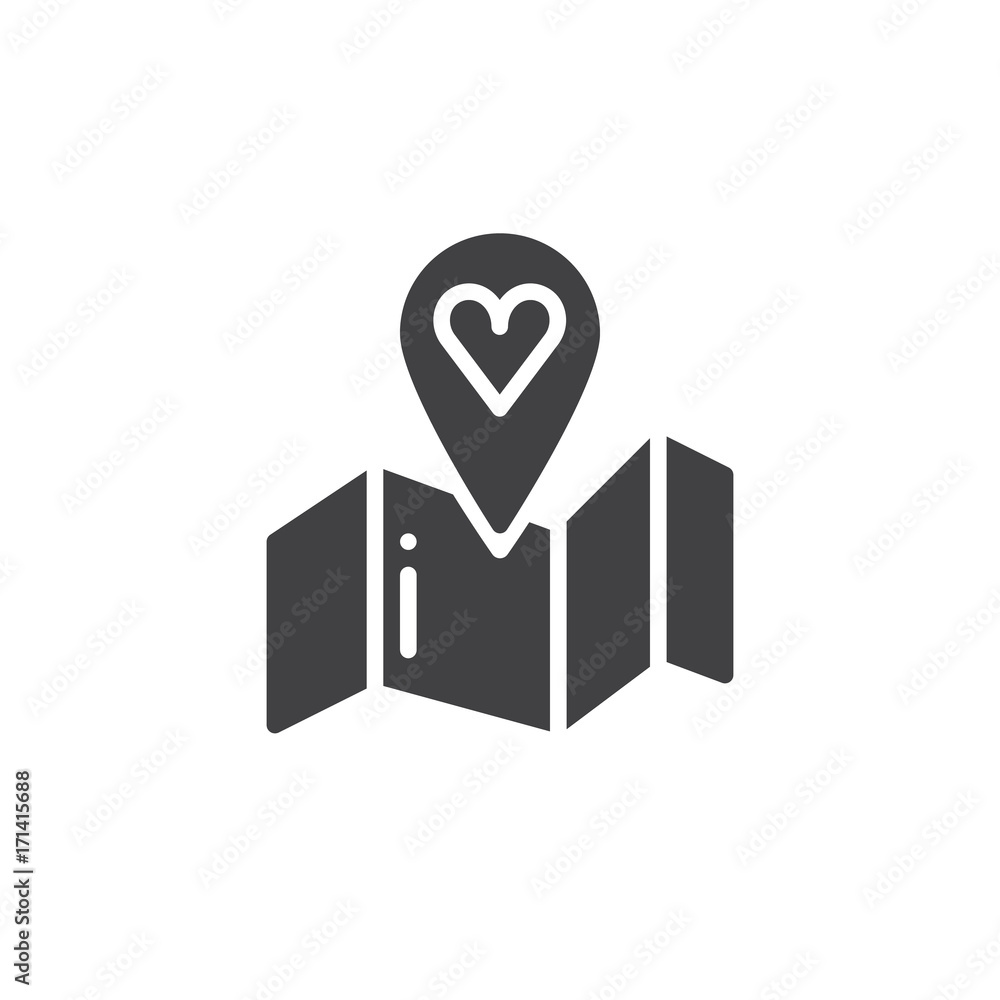 Donation location icon vector, filled flat sign, solid pictogram isolated on white. Charity symbol, logo illustration Donation location icon vector, filled flat sign, solid pictogram isolated on white. Charity symbol, logo illustration