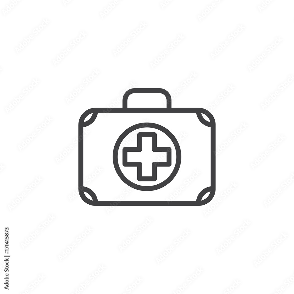 First aid kit icon vector, filled flat sign, solid pictogram isolated on white. Charity symbol, logo illustration First aid kit icon vector, filled flat sign, solid pictogram isolated on white. Charity symbol, logo illustration