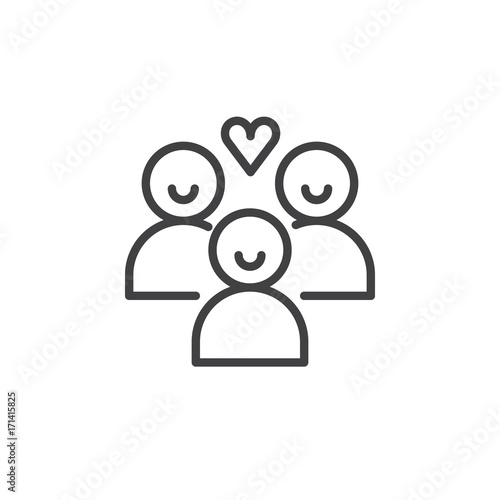 Donors people icon vector, filled flat sign, solid pictogram isolated on white. Charity symbol, logo illustration