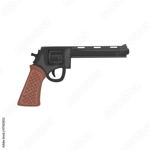 Classic pistol gun cartoon vector Illustration