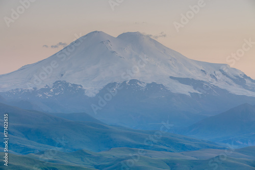 Russia  Republic of Kabardino-Balkaria  time lapse. Summer in the mountains of the Caucasus. Formation and movement of clouds over mountains peaks.