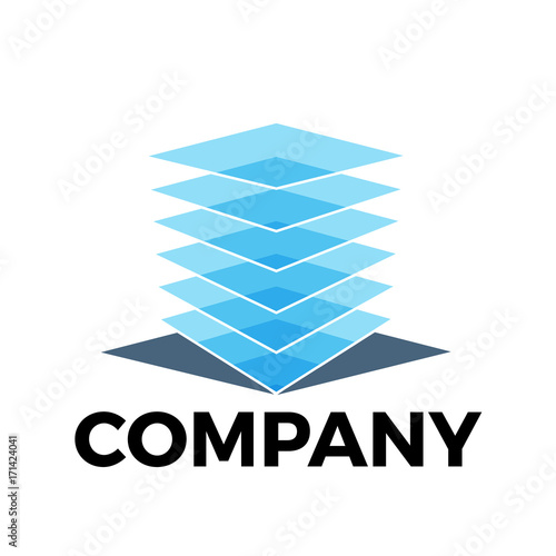 Free Download Vector abstract shape of building in glass - GFXLoad