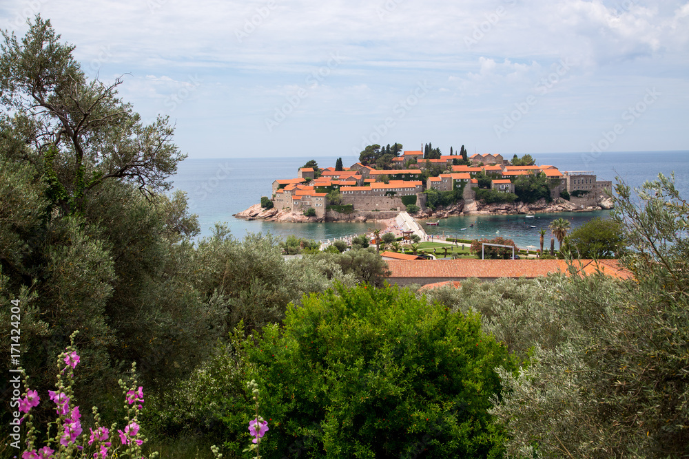 Obraz premium Черногория. Остров-отель Святого Стефана