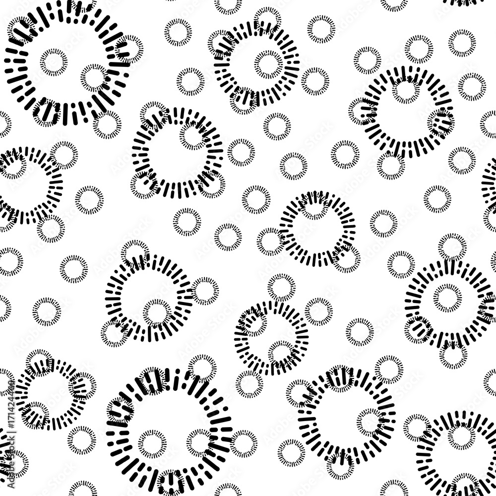Simple seamless textile pattern with black round elements. Vector background illusrtration. Simple seamless textile pattern with black round elements. Vector background illusrtration.