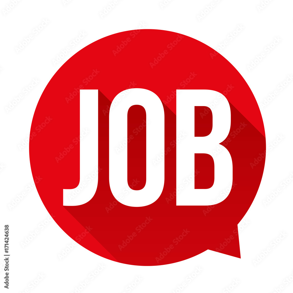 Job speech bubble vector Job speech bubble vector