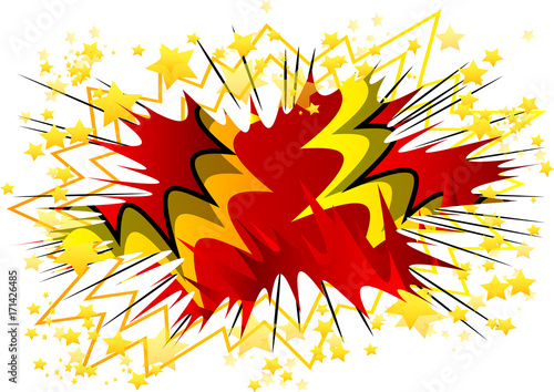 Vector illustrated cartoon, comic book style background.