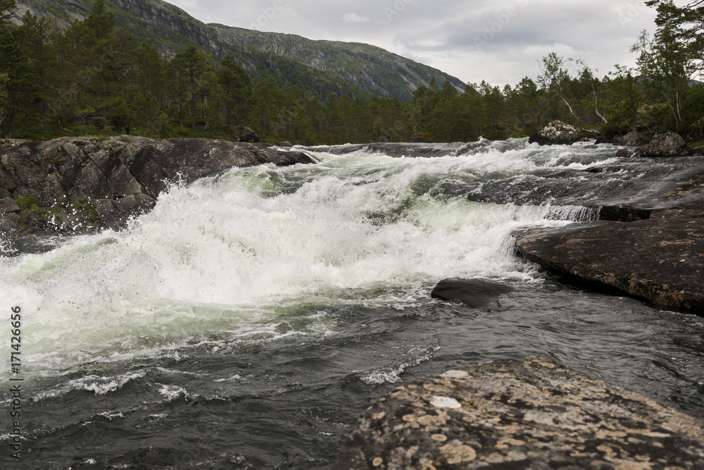 likholefossen waterfall in norway