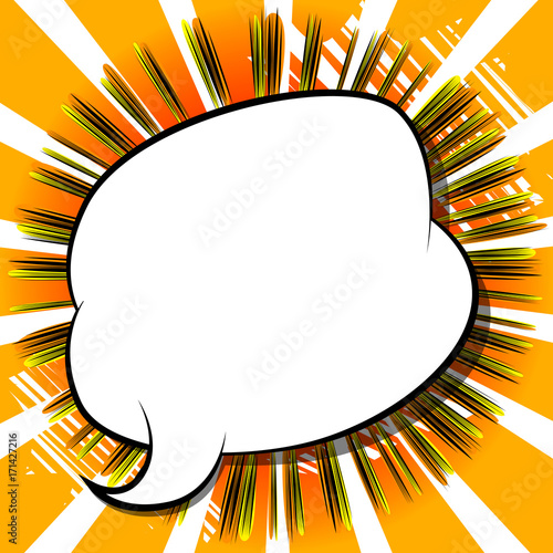 Vector illustrated comic book style background with speech bubbles.