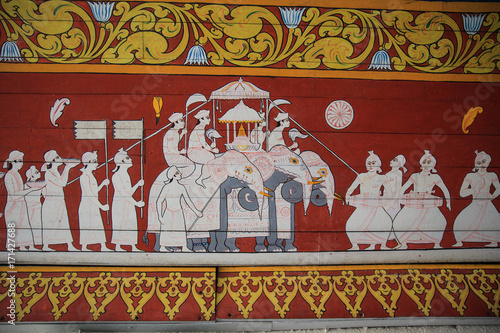 Painting of Kandy Esala Perahera photo