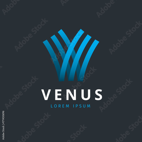 letter V corporate logo design template