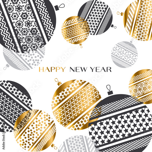 abstract gold new year baub...