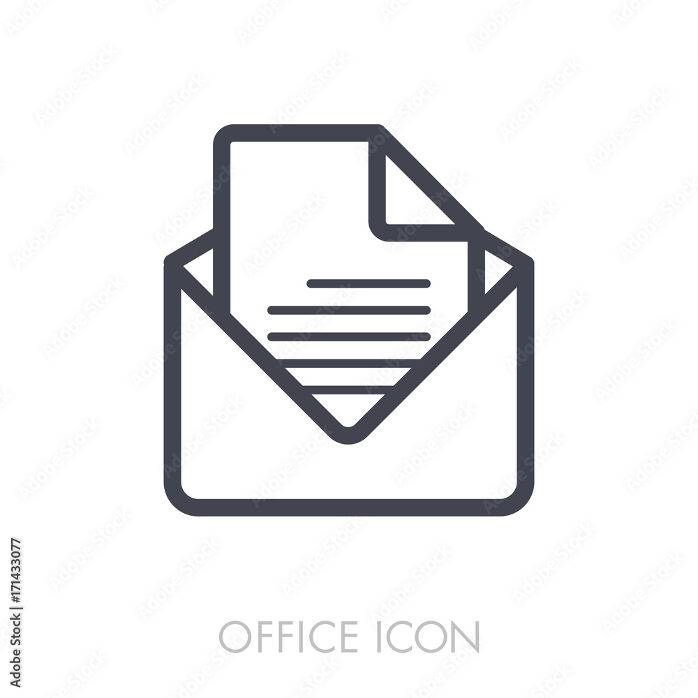Message outline icon. Office sign Message outline icon. Office sign