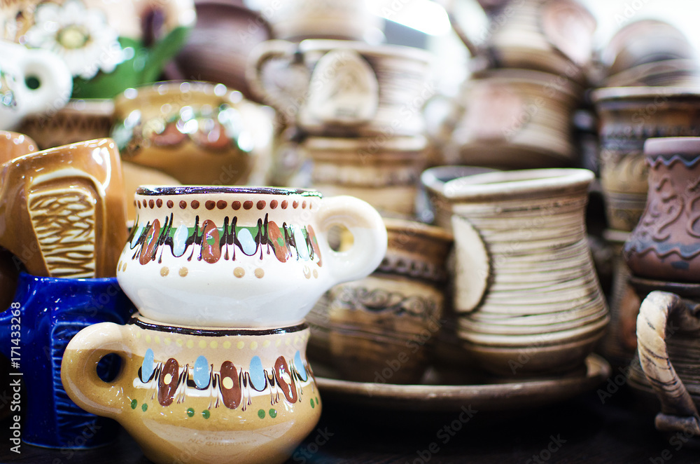 Ukrainian utensils made of clay Ukrainian utensils made of clay